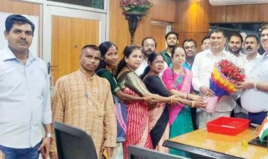 एनएमडीसी किरंदुल परियोजना के नए सीजीएम से नपाध्यक्ष ने की मुलाकात