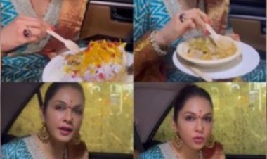 लखनऊ में चाट का आनंद लेती नजर आईं ईशा कोप्पिकर