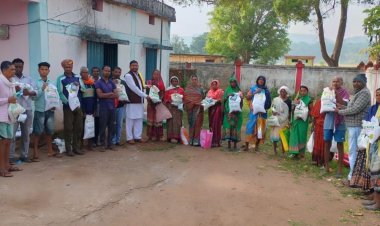 डिंडौरी में कृषि विभाग ने 110 किसानों को बांटा मसूर:बोले- चना, गेहूं, अलसी और सूरजमुखी के बीज भी मिलेंगे