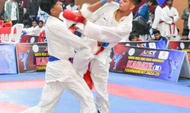 इंटर यूनिवर्सिटी कराते प्रतियोगिता​​​​​​​ में प्रिंस सोलंकी ने जीता स्वर्ण:एलएनसीटी विश्वविद्यालय में आयोजित कॉम्पिटिशन में खेल मंत्री सारंग ने खिलाड़ियों का बढ़ाया हौसला