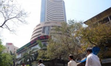 भू-राजनीतिक तनाव के बीच सेंसेक्स 589 अंक गिरकर लाल निशान में बंद