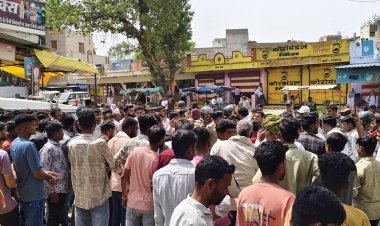 शंभू हत्या के आरोपी का घर तोड़ने की मांग:बसई में हिंदू संगठन उतरे सड़कों पर; प्रशासन समझाइश में जुटा