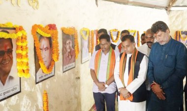 भाजपा प्रदेश अध्यक्ष पहुंचे झीरम, दी श्रद्धांजलि