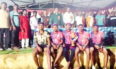 पंचायत स्तरीय वालीबॉल स्पर्धा, भानपुरी ने गरांजीडिही को हराया