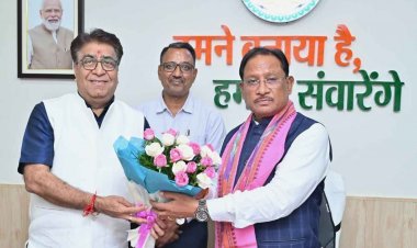 मुख्यमंत्री श्री विष्णु देव साय से ट्रिपल आई टी नया रायपुर के निदेशक प्रोफेसर ओमप्रकाश व्यास ने की सौजन्य मुलाकात