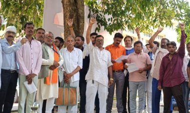 नरसिंहपुर में कलेक्टर को मिले तीन ज्ञापन:गौवंश संरक्षण, अतिक्रमण हटाने और बेघरों को पट्टे देने की मांग