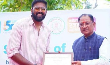 मुख्यमंत्री श्री विष्णु देव साय ने किया हिमालय अभियान के पर्वतारोहियों का सम्मान.