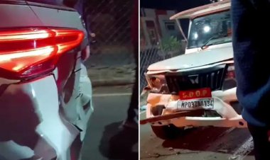 अशोकनगर में सिंधिया के काफिले की कारें टकराईं, एसडीओपी और तहसीलदार घायल; गाड़ियां भी क्षतिग्रस्त