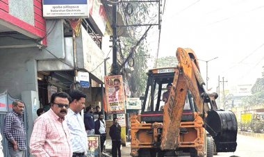 रायपुरा चौक से ओम हॉस्पिटल तक बने 50 पाटों को  तोड़ा