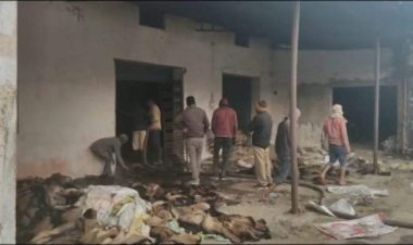 दो साल से बंद राइस मिल में लगी आग, दो लाख से अधिक बारदाना खाक