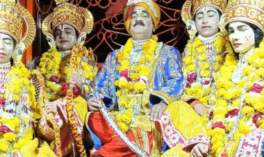 रामलीला में नवमें दिन श्रीराम विवाह:विदिशा में जय श्रीराम’ के जयकारों से गूंज उठा परिसर, जनकपुरी को दुल्हन की तरह सजाया